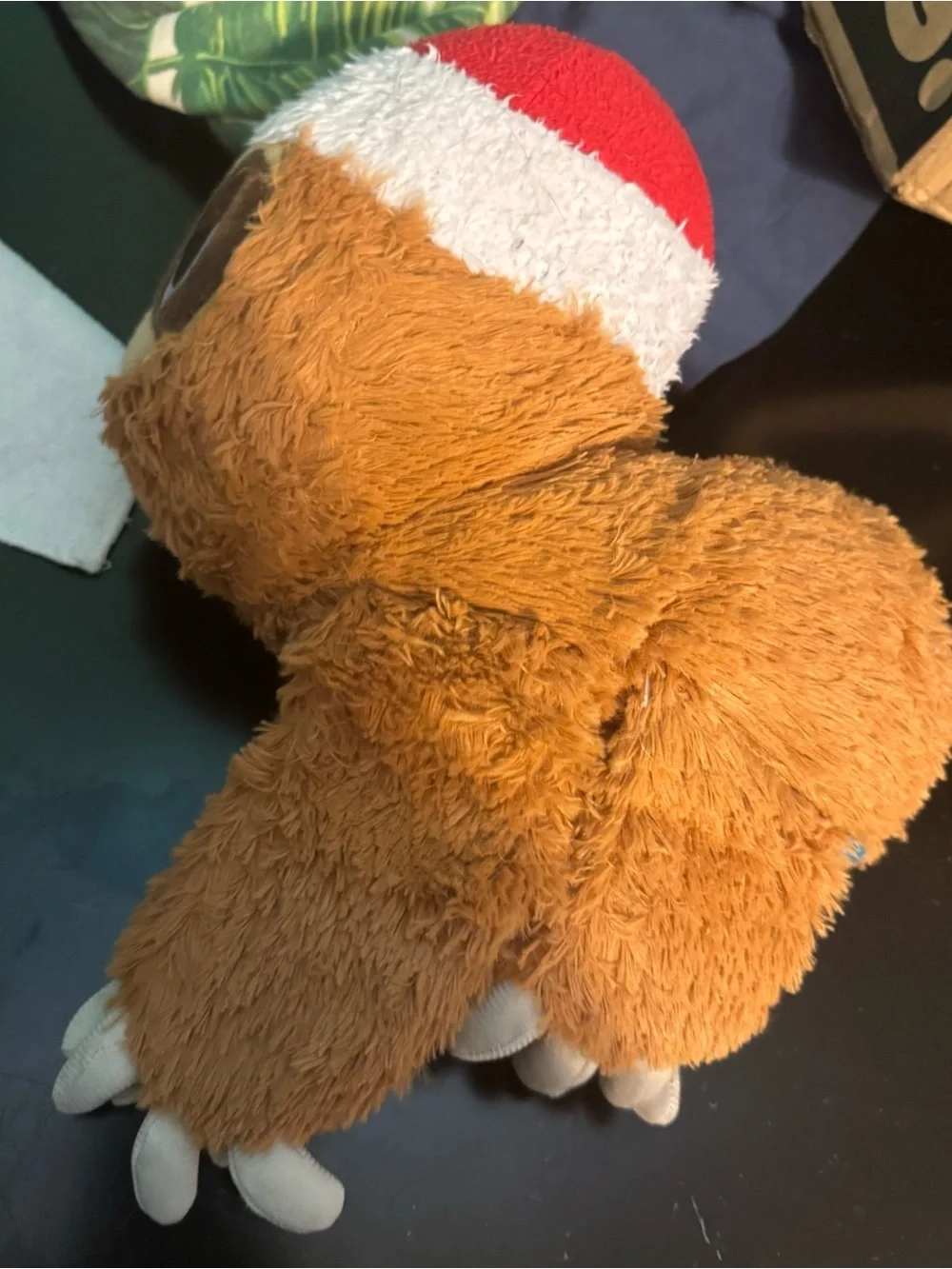 Bark Box XXL Plush Sloth with Santa Hat JUMBO Dog Toy